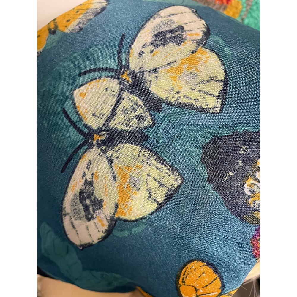 Inc International Concepts Butterfly Kaleidoscope Scarf in Teal NWT - Picture 5 of 16